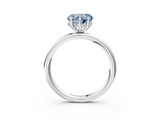 White gold Fancy Blue Heart  Cut Solitaire Ring with Thin Band and Four-Prong Setting_19