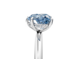 White gold Fancy Blue Heart  Cut Solitaire Ring with Thin Band and Four-Prong Setting_21