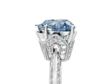 White gold Fancy Blue Heart Cut Solitaire Split Shank Pave Diamond Engagement Ring with Four-Prong Setting_65