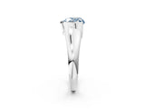 White gold Fancy Blue Heart Cut Solitaire Tension Set Diamond Ring with Split Shank Band_14