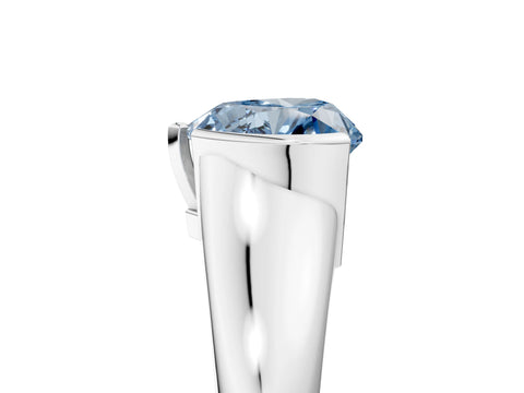 White gold Fancy Blue Heart Cut Solitaire Tension Set Diamond Ring with Split Shank Band_17