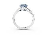 White gold Fancy Blue Heart  Cut Solitaire Twist Band Ring with Four-Prong Setting_36