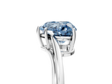 White gold Fancy Blue Heart  Cut Solitaire Twist Band Ring with Four-Prong Setting_42