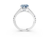 White gold Fancy Blue Heart  Cut Split Shank Pave Diamond Engagement Ring with Four-Prong Setting_27
