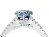 White gold Fancy Blue Heart  Cut Split Shank Pave Diamond Engagement Ring with Four-Prong Setting_28