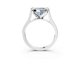 White gold Fancy Blue Heart  Diamond Cluster Halo Solitaire with Four-Prong Setting_108
