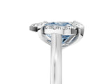 White gold Fancy Blue Heart  Diamond Cluster Halo Solitaire with Four-Prong Setting_111