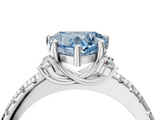 White gold Fancy Blue Heart  Diamond Three-Stone Pave Band with Four-Prong Setting_23