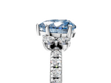 White gold Fancy Blue Heart  Diamond Three-Stone Pave Band with Four-Prong Setting_25