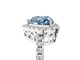 White gold Fancy Blue Heart  Halo Diamond Engagement Ring with Pavé Band and Four-Prong Setting_86