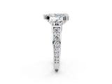 White gold Fancy Blue Heart  Halo Diamond Engagement Ring with Split Shank and Four-Prong Setting_45