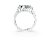 White gold Fancy Blue Heart  Halo Diamond Engagement Ring with Split Shank and Four-Prong Setting_46