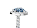 White gold Fancy Blue Heart  Halo Diamond Pavé Solitaire Ring_38