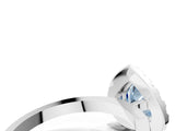 White gold Fancy Blue Heart  Halo Diamond Solitaire with Pavé Band and Four-Prong Setting_84