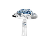 White gold Fancy Blue Heart  Halo Diamond Solitaire with Pavé Band and Four-Prong Setting_89