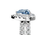 White gold Fancy Blue Heart  Halo Diamond Split Shank Engagement Ring with Prong Setting_104