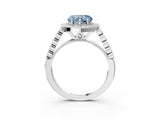 White gold Fancy Blue Heart  Halo Milgrain Solitaire with Bezel Set Side Stones and Pave Band_35