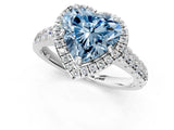 White gold Fancy Blue Heart  Halo Pavé Diamond Engagement Ring with Four-Prong Setting_27