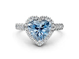 White gold Fancy Blue Heart  Halo Pavé Diamond Engagement Ring with Four-Prong Setting_27