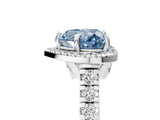 White gold Fancy Blue Heart  Halo Pavé Diamond Engagement Ring with Four-Prong Setting_31