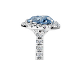 White gold Fancy Blue Heart  Halo Pavé Diamond Engagement Ring with Four-Prong Setting_8