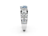 White gold Fancy Blue Heart  Halo Pave Diamond Engagement Ring with Milgrain Detailing_51
