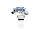 White gold Fancy Blue Heart  Halo Pave Split Shank Prong Setting Ring_80