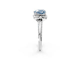 White gold Fancy Blue Heart  Halo Split Shank Pave Diamond Ring with Petal Prong Setting_32