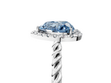 White gold Fancy Blue Heart  Halo Twisted Band Four-Prong Diamond Ring_25
