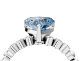 White gold Fancy Blue Heart  Solitaire Bezel Accent Diamond Engagement Ring with Beaded Band and Four-Prong Setting_42