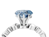 White gold Fancy Blue Heart  Solitaire Bezel-Set Diamond Ring with Beaded Band and Four-Prong Setting_36