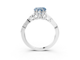 White gold Fancy Blue Heart  Solitaire Celtic Knot Engagement Ring with Four-Prong Setting_45
