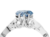 White gold Fancy Blue Heart  Solitaire Celtic Knot Engagement Ring with Four-Prong Setting_46