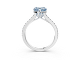 White gold Fancy Blue Heart  Solitaire Diamond Engagement Ring with Pave Band and Six-Prong Setting_23