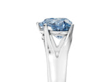 White gold Fancy Blue Heart  Solitaire Diamond Ring with Cathedral Band and Four-Prong Setting_71