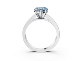 White gold Fancy Blue Heart  Solitaire Diamond Ring with Channel-Set Band and Four-Prong Setting_6