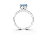 White gold Fancy Blue Heart  Solitaire Diamond Ring with Channel Set Band and Six-Prong Setting_51