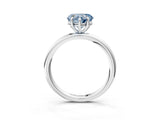 White gold Fancy Blue Heart  Solitaire Diamond Ring with Four-Prong Setting on a Plain Band_34