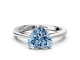 White gold Fancy Blue Heart  Solitaire Diamond Ring with Split Shank and Four-Prong Setting_20