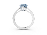 White gold Fancy Blue Heart  Solitaire Diamond Ring with Split Shank and Four-Prong Setting_23