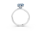 White gold Fancy Blue Heart  Solitaire Engagement Ring with Cathedral Band and Four-Prong Setting_20