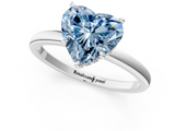 White gold Fancy Blue Heart  Solitaire Engagement Ring with Cathedral Band and Four-Prong Setting_22