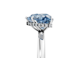 White gold Fancy Blue Heart  Solitaire Engagement Ring with Cathedral Band and Four-Prong Setting_26