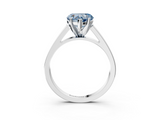 White gold Fancy Blue Heart  Solitaire Engagement Ring with Four-Prong Setting and Tapered Band_6