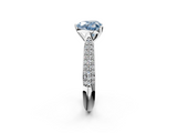White gold Fancy Blue Heart  Solitaire Pavé Diamond Engagement Ring with Four-Prong Setting_200