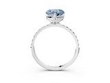 White gold Fancy Blue Heart  Solitaire Pavé Diamond Engagement Ring with Four-Prong Setting_42
