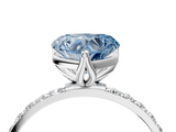 White gold Fancy Blue Heart  Solitaire Pavé Diamond Engagement Ring with Four-Prong Setting_43