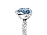 White gold Fancy Blue Heart  Solitaire Pavé Diamond Engagement Ring with Four-Prong Setting_44