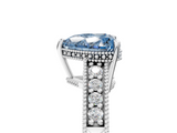White gold Fancy Blue Heart  Solitaire Pavé Diamond Milgrain Engagement Ring with Four-Prong Setting_8