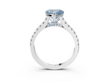 White gold Fancy Blue Heart  Solitaire Pave Diamond Engagement Ring with Prong Setting_23